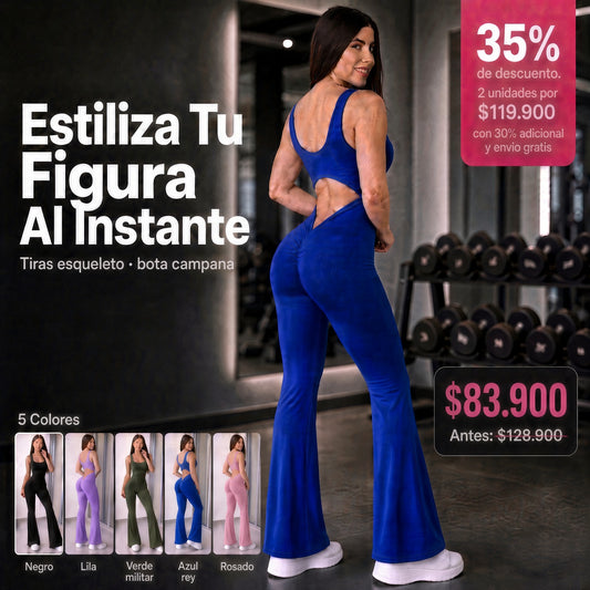 Enterizo Esqueleto Largo Bota Campana